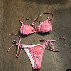 Pink Paisley Bikini Set